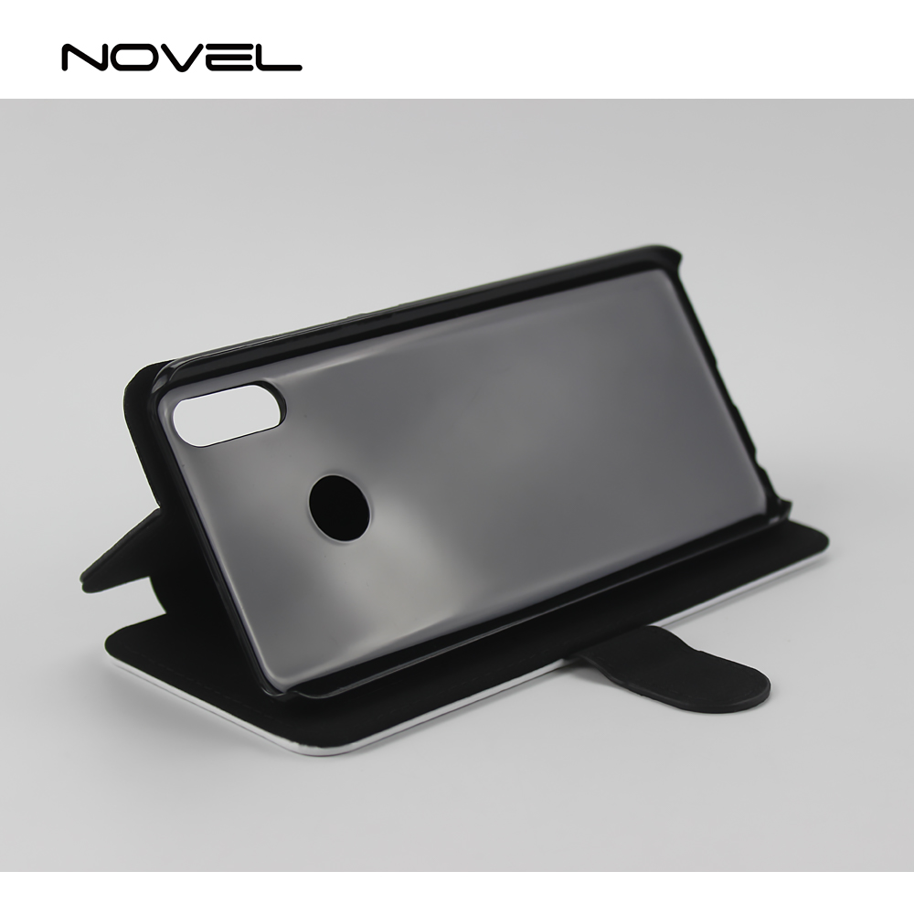 For Huawei Y9 2019 Sublimation Blank PU Leather Flip Phone Case Wallet