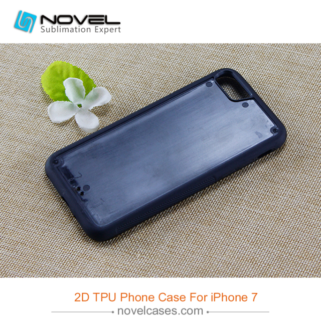 For iPhone 4/5/6/6+/7/8/8+/XS/XR/XS Max Popular TPU Case Sublimation 2D Black Rubber Phone Back Shell