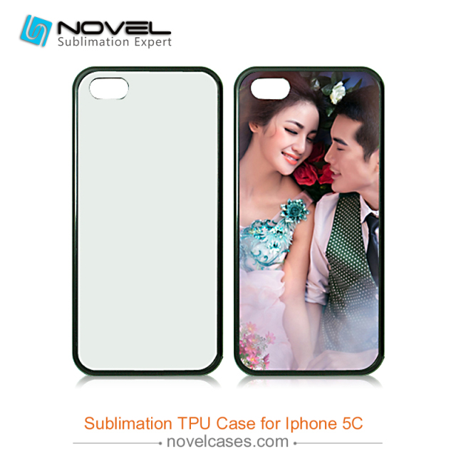 For iPhone 4/5/6/6+/7/8/8+/XS/XR/XS Max Popular TPU Case Sublimation 2D Black Rubber Phone Back Shell