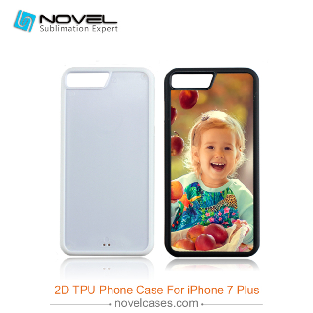 For iPhone 4/5/6/6+/7/8/8+/XS/XR/XS Max Popular TPU Case Sublimation 2D Black Rubber Phone Back Shell