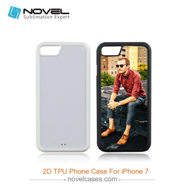 For iPhone 4/5/6/6+/7/8/8+/XS/XR/XS Max Popular TPU Case Sublimation 2D Black Rubber Phone Back Shell