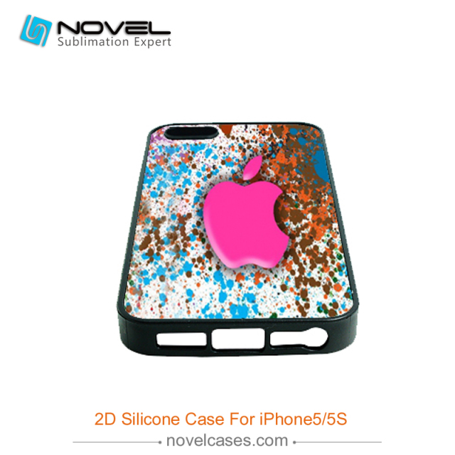 For iPhone 4/5/6/6+/7/8/8+/XS/XR/XS Max Popular TPU Case Sublimation 2D Black Rubber Phone Back Shell