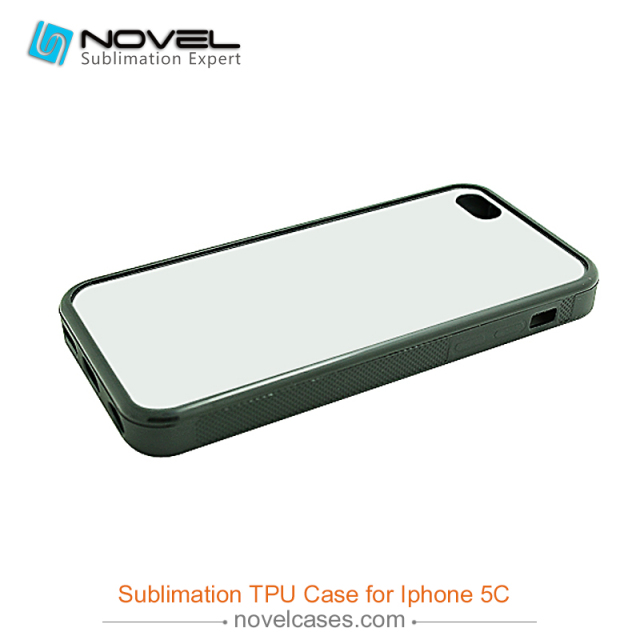 For iPhone 4/5/6/6+/7/8/8+/XS/XR/XS Max Popular TPU Case Sublimation 2D Black Rubber Phone Back Shell