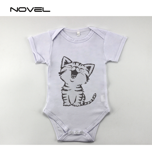 DIY Custom Sublimation Blank White Baby One-piece Baby Bodysuit