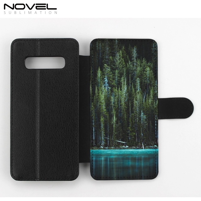 Sublimation Blank PU Leather Flip Wallet Case For Galaxy S10 Plus