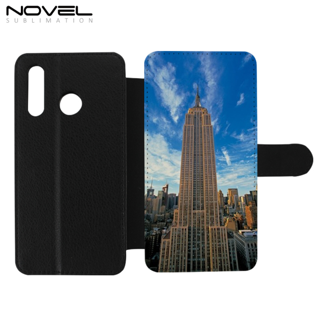 Custom Blank Sublimation Leather Flip Phone Wallet Case For Huawei P30 Lite