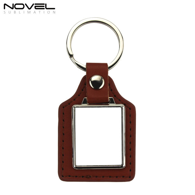 NEW Custom Blank Sublimation PU Back Keychain With Three Shapes