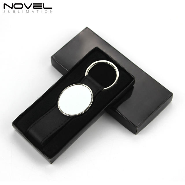 NEW Custom Blank Sublimation PU Back Keychain With Three Shapes