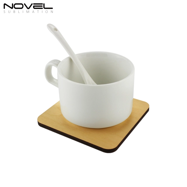 Custom Sublimation Blank Wood  Coaster Square Cup Mat