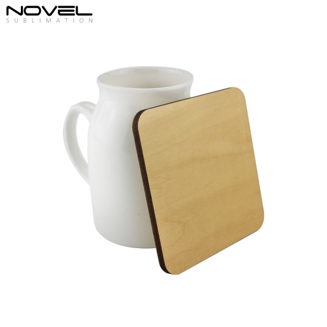 Custom Sublimation Blank Wood  Coaster Square Cup Mat