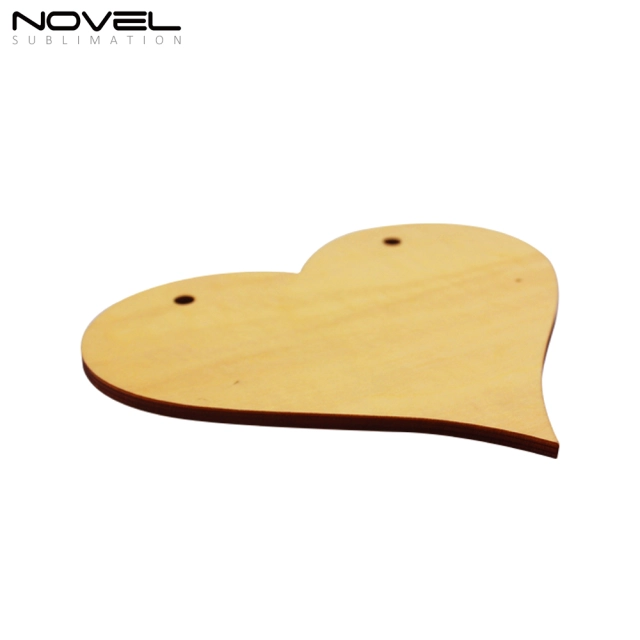 NEW!!!! Custom Blank Sublimation Natural Wood Door Hanging Door Plate-Heart Shape