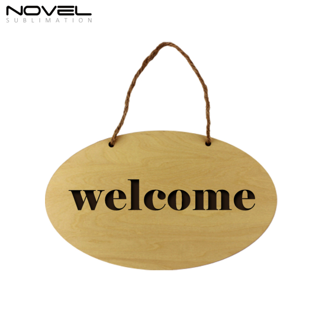 NEW!!!! Custom Sublimation Blank Natural Door Hanger Wall Hanging-Oval Shape