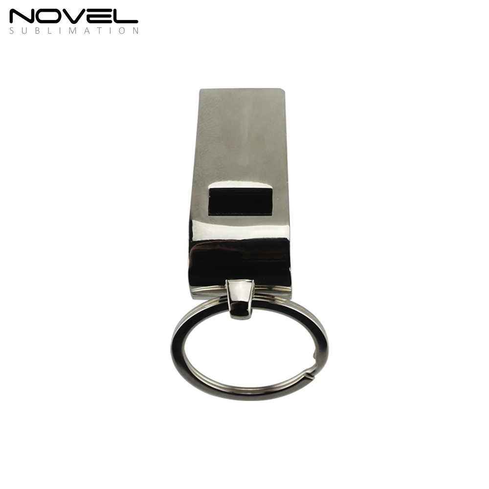 Custom Blank Sublimation Metal Whistle Keychain Metal Keyring