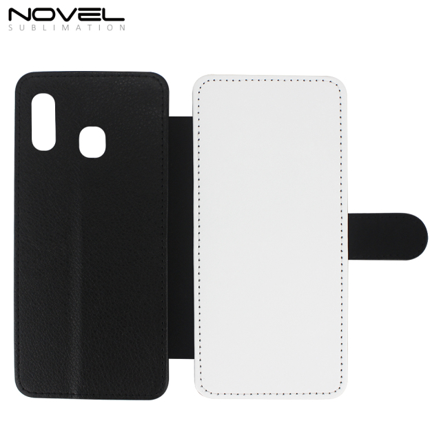 Custom Sublimation Blank PU Leather Flip Phone Case For Galaxy A30