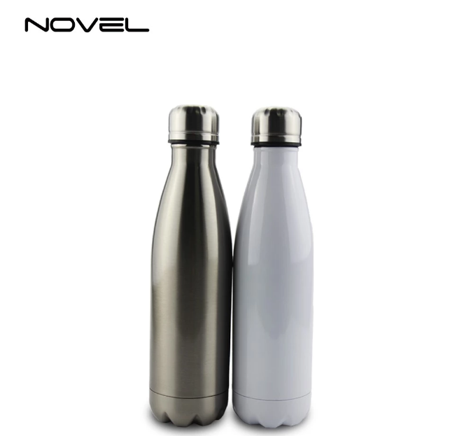 500ml Stainless Steel Coke Water Bottle Dye Sublimation White/Silver Available