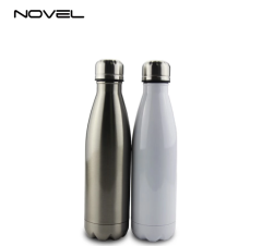 500ml Stainless Steel Coke Water Bottle Dye Sublimation White/Silver Available