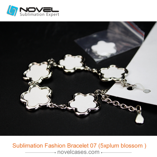 Fashionable Sublimation Bracelet, Blossom Shape With 5pcs