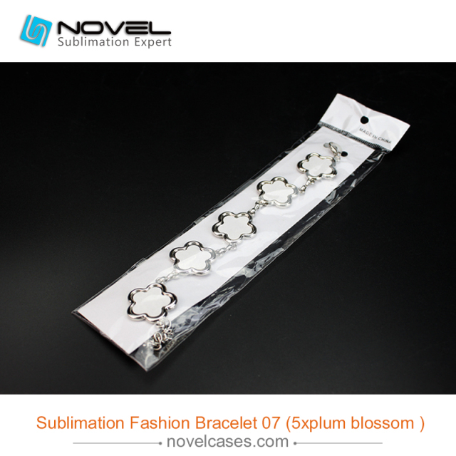 Fashionable Sublimation Bracelet, Blossom Shape With 5pcs