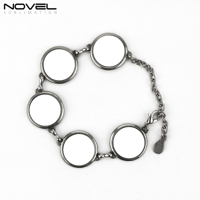 Fashionable Sublimation Blank Bracelet--5pcs Round Shaped