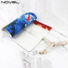 Custom Sublimation Blank Roll Up Pencil Bag Pen Holder Pouch Storage