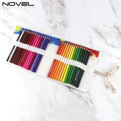 Custom Sublimation Blank Roll Up Pencil Bag Pen Holder Pouch Storage