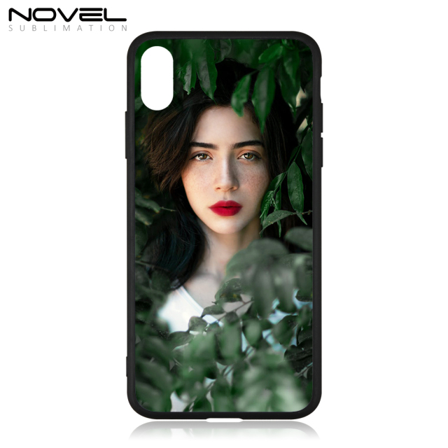 New Sublimation 2D TPU Phone Case With Tempered Glass Insert For iPhone XS Max