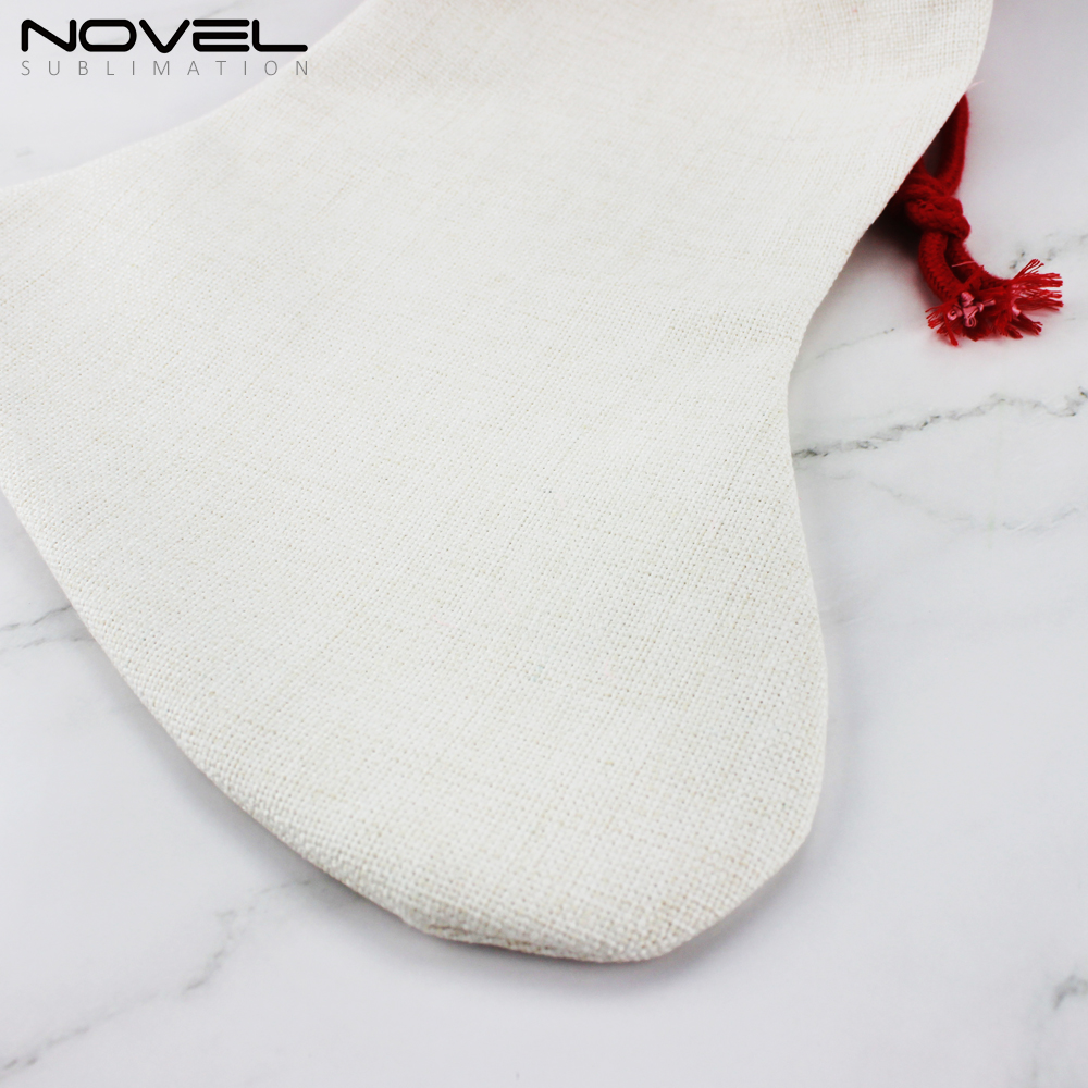 Sublimation Blank Linen Christmas Stocking Xmas Sock