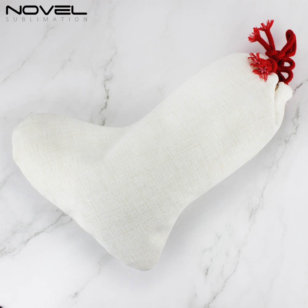 Sublimation Blank Linen Christmas Stocking Xmas Sock