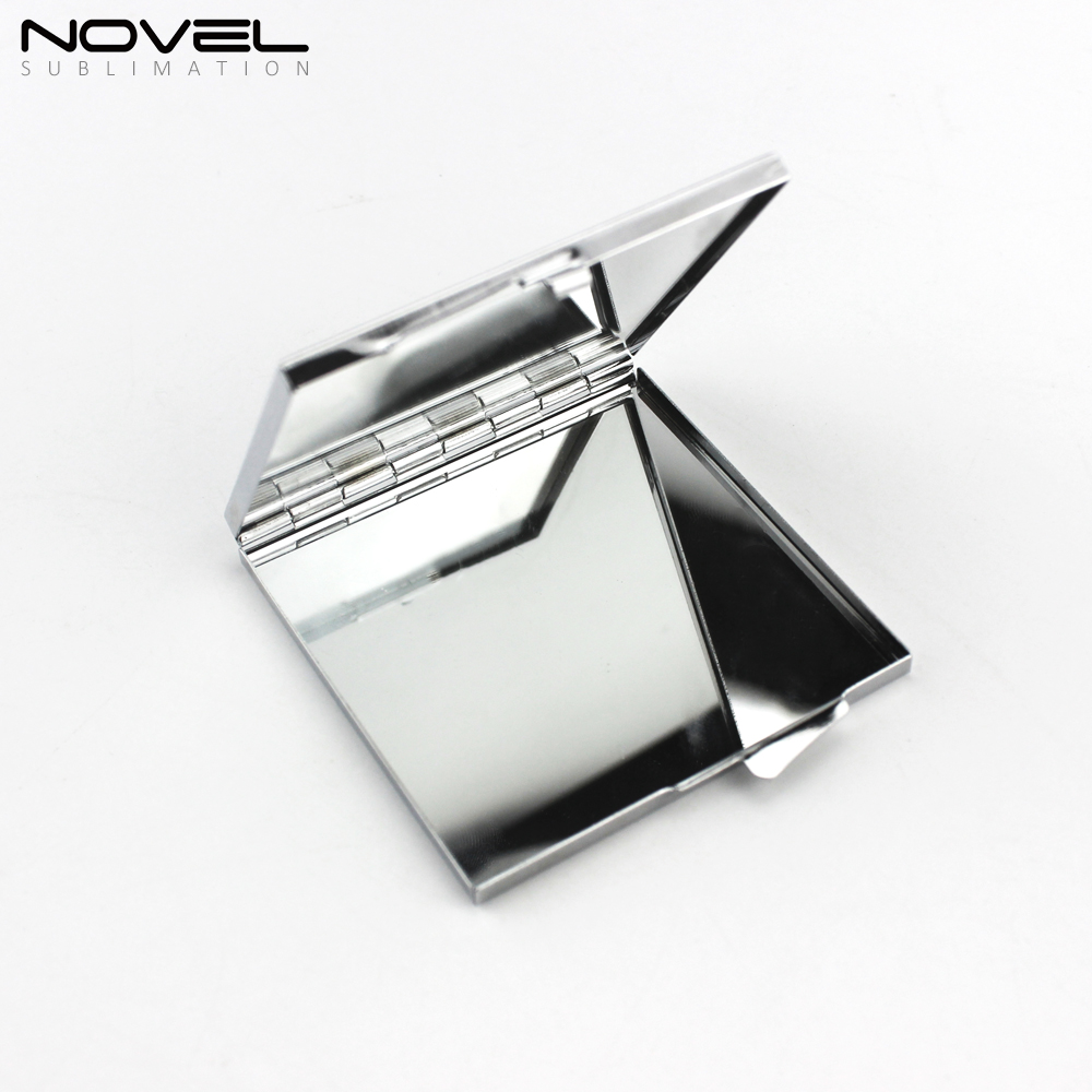 Silver Makeup Mirror Square Compact Mirror