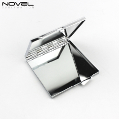 Silver Makeup Mirror Square Compact Mirror