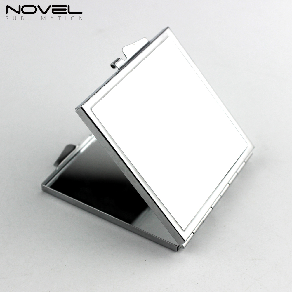 Silver Makeup Mirror Square Compact Mirror