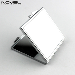 Silver Makeup Mirror Square Compact Mirror