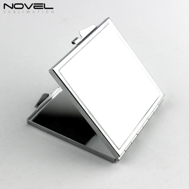 Silver Makeup Mirror Square Compact Mirror