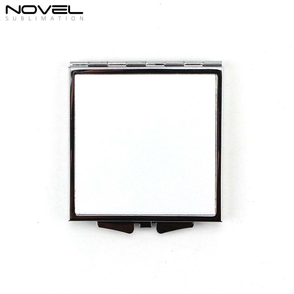Silver Makeup Mirror Square Compact Mirror