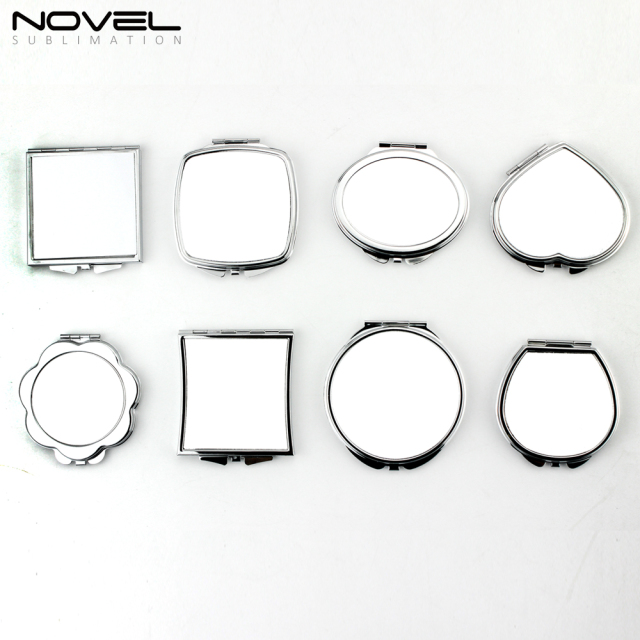 Silver Makeup Mirror Square Compact Mirror