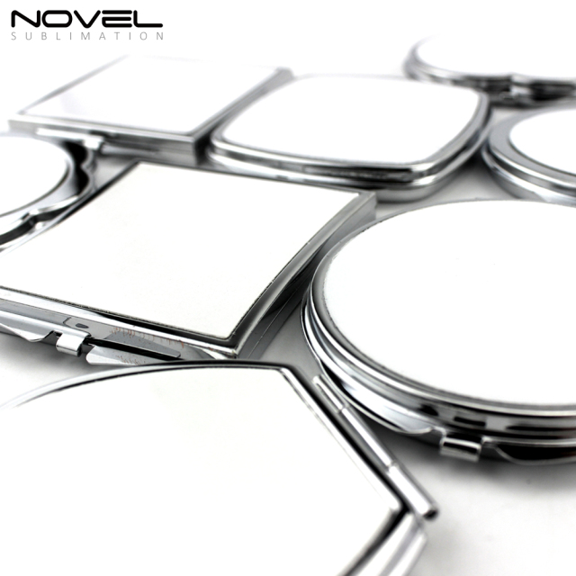 Silver Makeup Mirror Square Compact Mirror