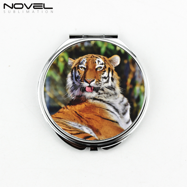 Custom Metal Compact Mirror For Sublimation Printing-Thin Round