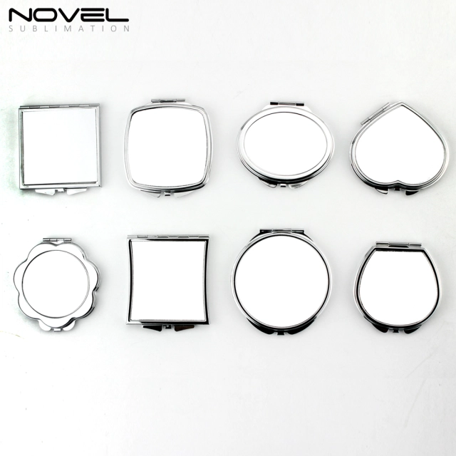 Sublimation Blank Metal Pocket Makeup Mirror-Oval