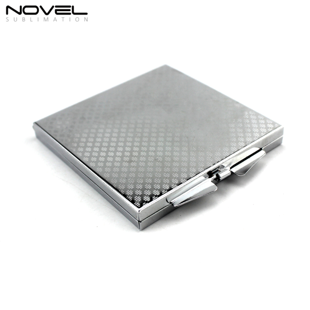 Silver Makeup Mirror Square Compact Mirror