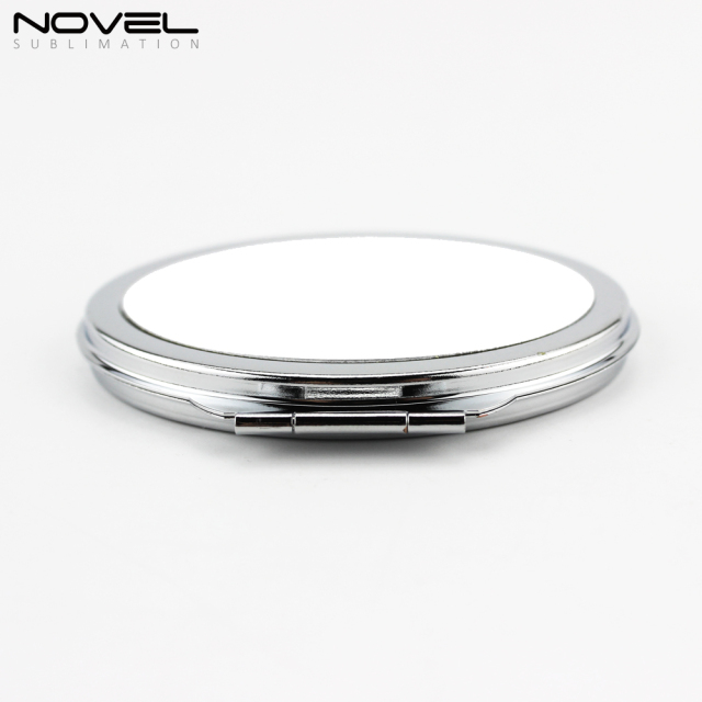 Sublimation Blank Metal Pocket Makeup Mirror-Oval