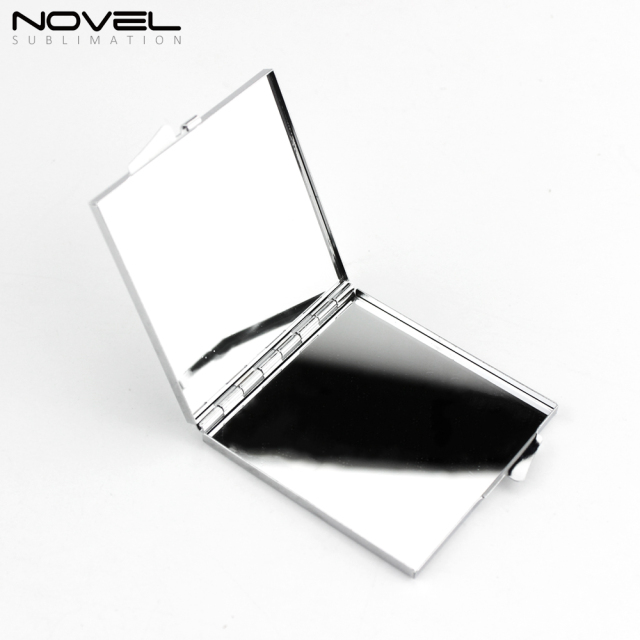 Silver Makeup Mirror Square Compact Mirror