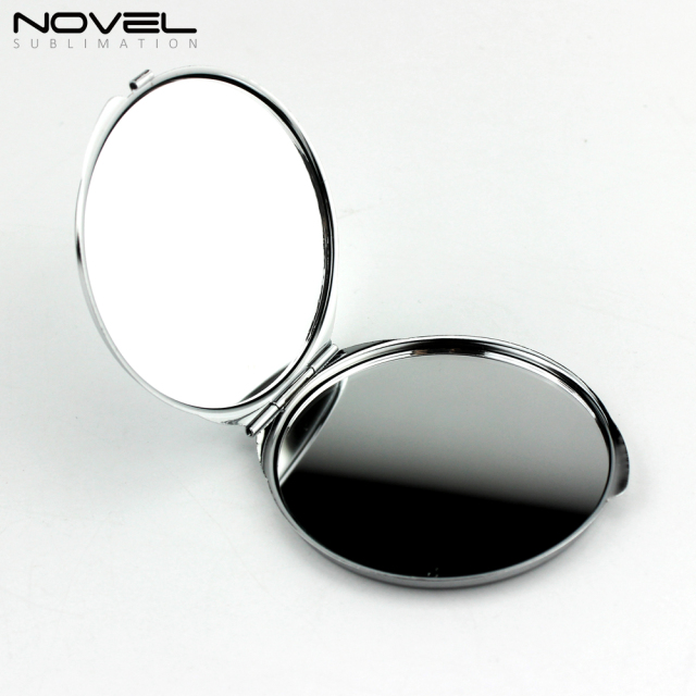 Custom Metal Compact Mirror For Sublimation Printing-Thin Round