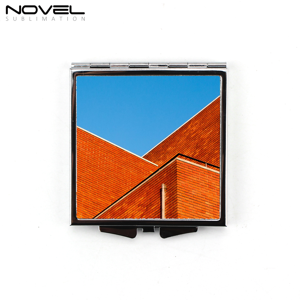 Silver Makeup Mirror Square Compact Mirror