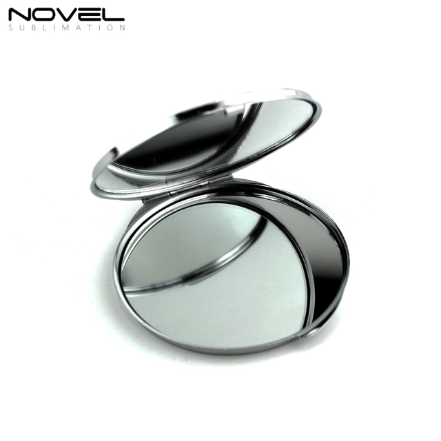 Custom Metal Compact Mirror For Sublimation Printing-Thin Round