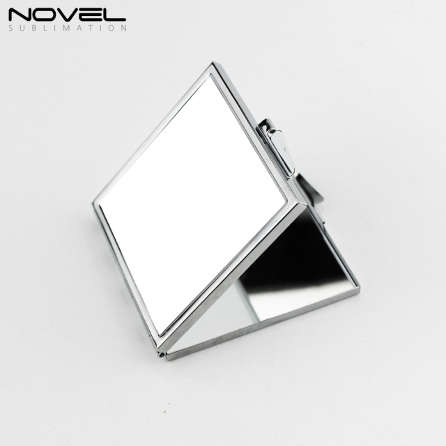 Silver Makeup Mirror Square Compact Mirror