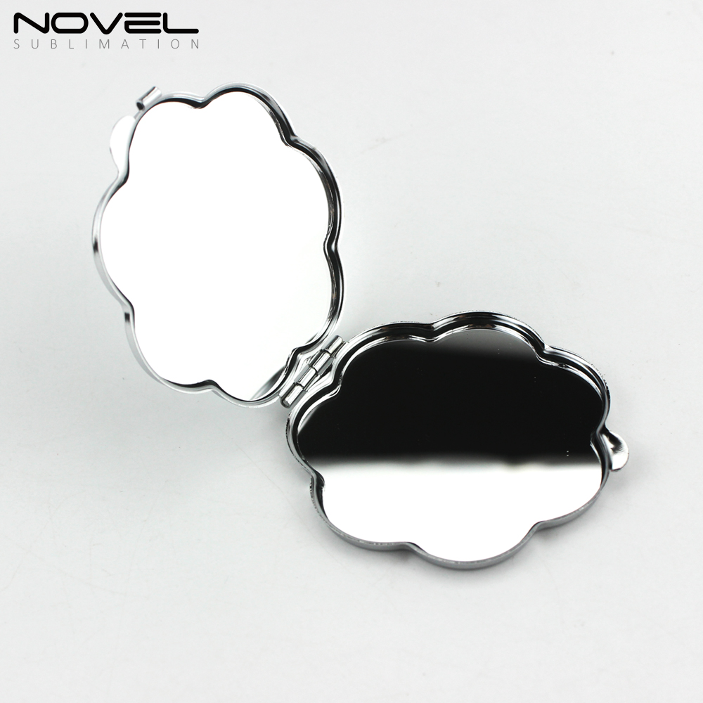 Sublimation Pocket Makeup Mirror-Flower Shape
