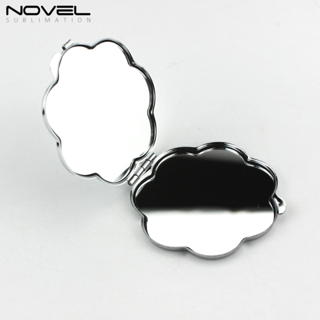 Sublimation Pocket Makeup Mirror-Flower Shape