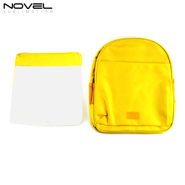 Custom Blank Polyester Sublimation Kid Backpack-Yellow