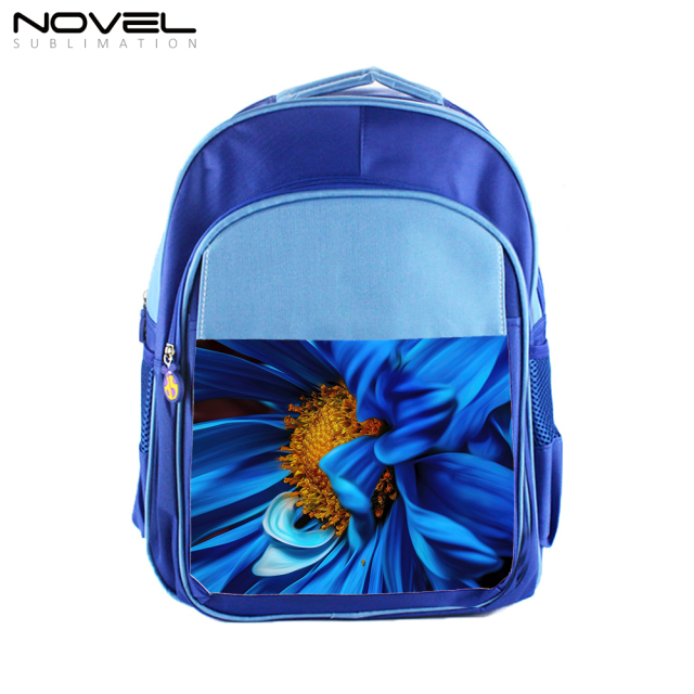 Blank Sublimation Kids School Backpack- Blue