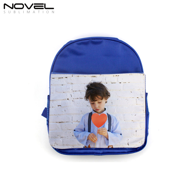 Polyester Sublimation School Bag Kid Backpack-Blue